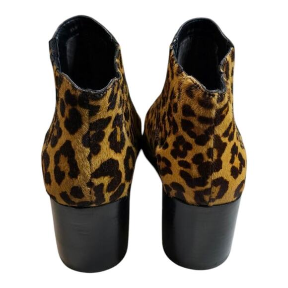 1.State Leopard Print Ankle Boots Pointed Toe Block Heel Western Style Booties - Picture 3 of 11